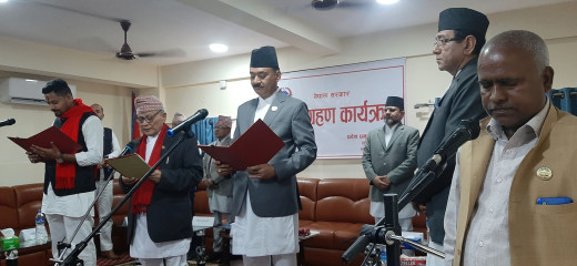 लुम्बिनीमा थप तीन मन्त्रीले लिए शपथ 